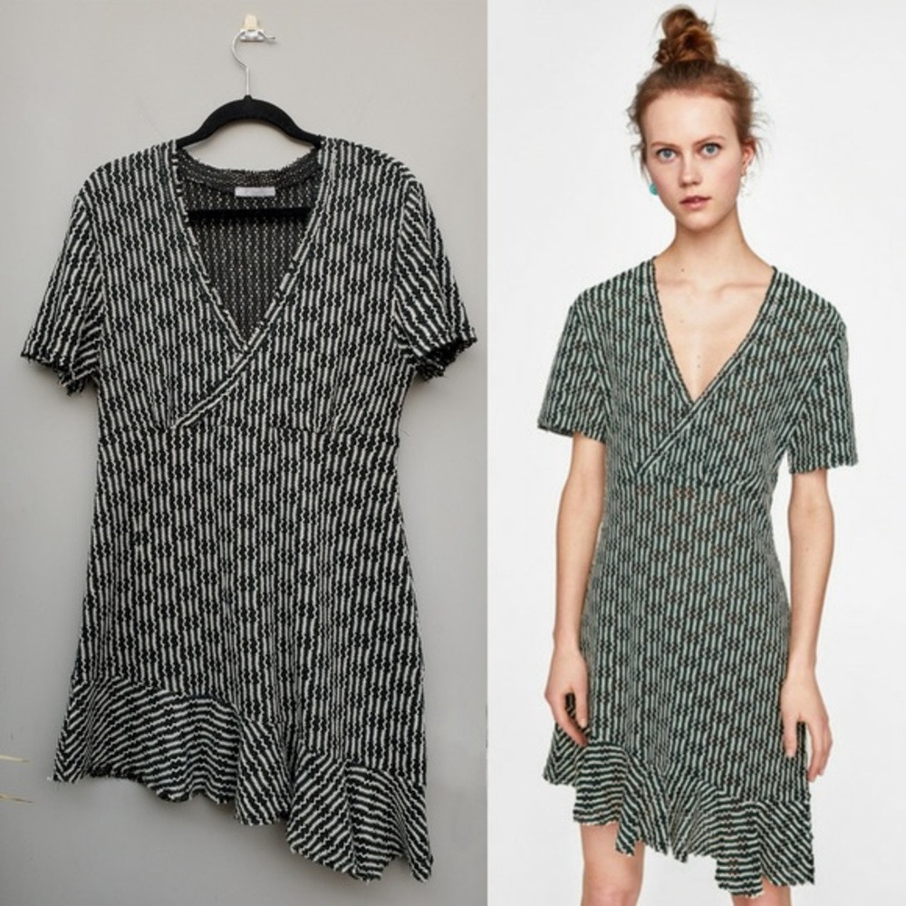 Zara textured weave dress